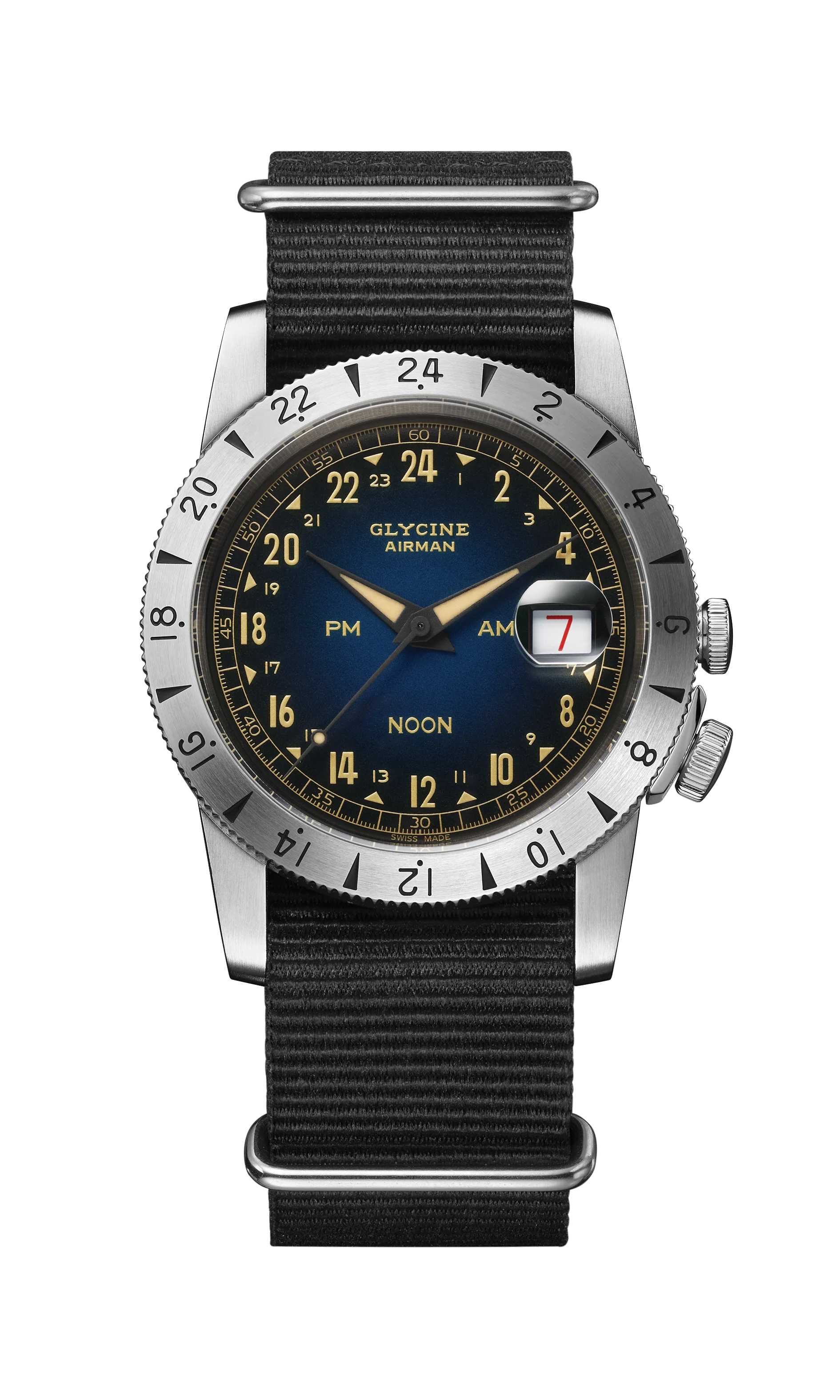 Band For Glycine Airman Vintage NOON 40 Purist Automatic GL0477
