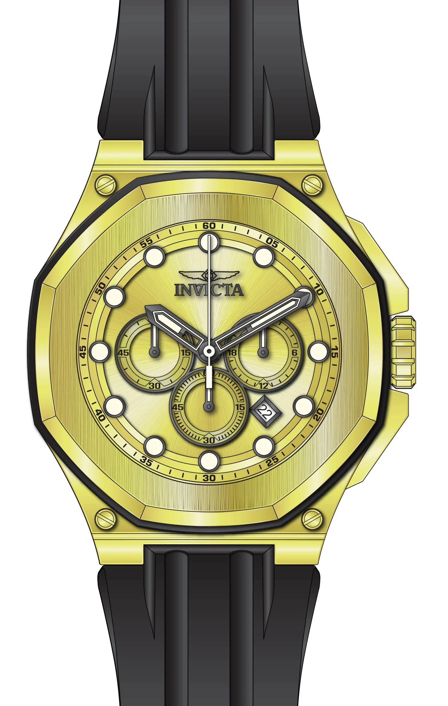 Band For Invicta Akula Men 46147
