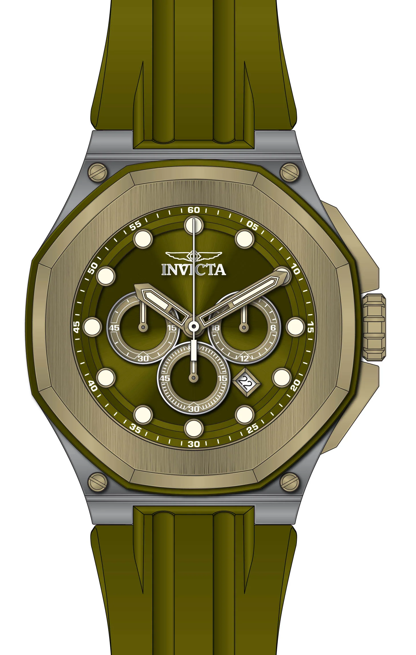 Band For Invicta Akula Men 46149