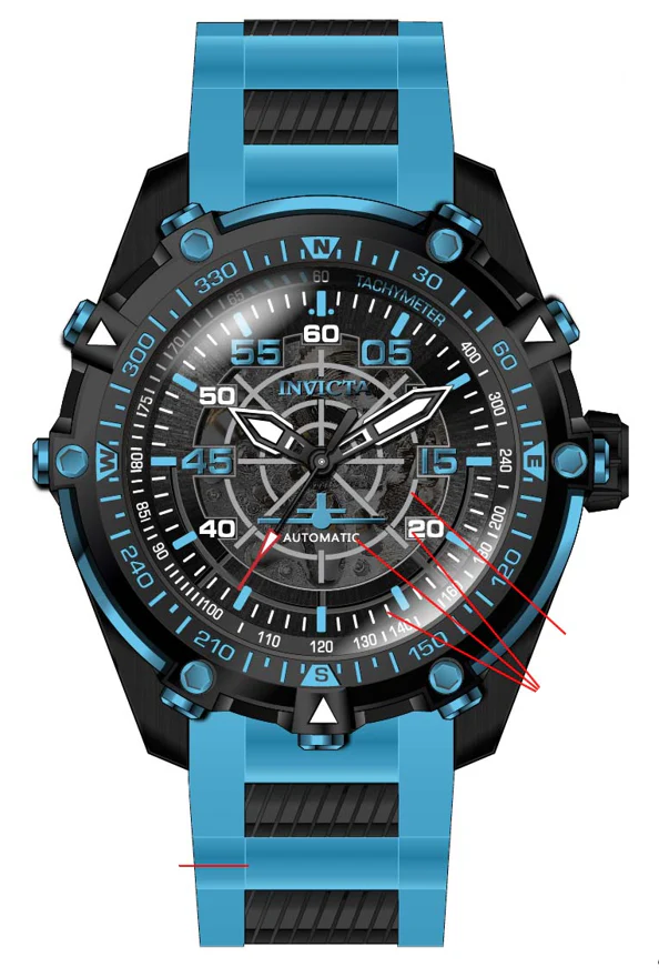 Band For Invicta Aviator Men 44652