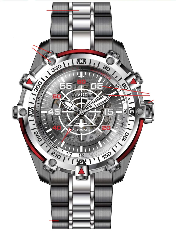 Band For Invicta Aviator  Men 44656