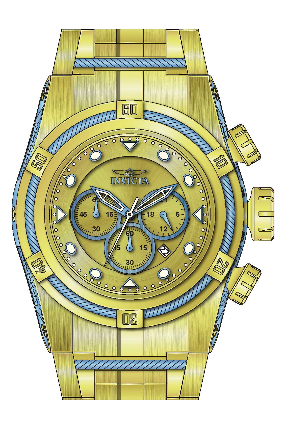 Band for Invicta Bolt Zeus Men 43350 - Image 2