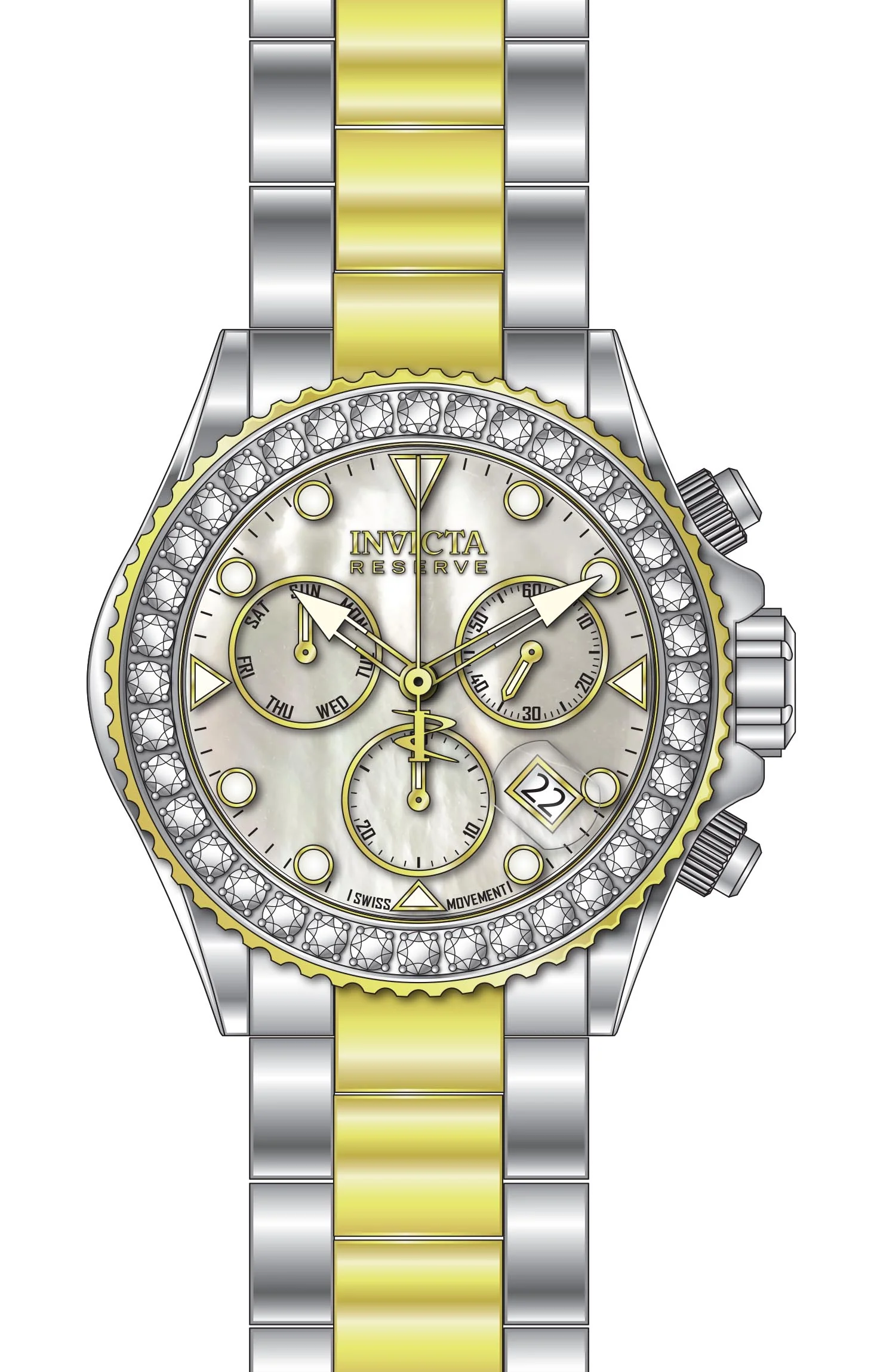 Band For Invicta Reserve Grand Diver Men 51630
