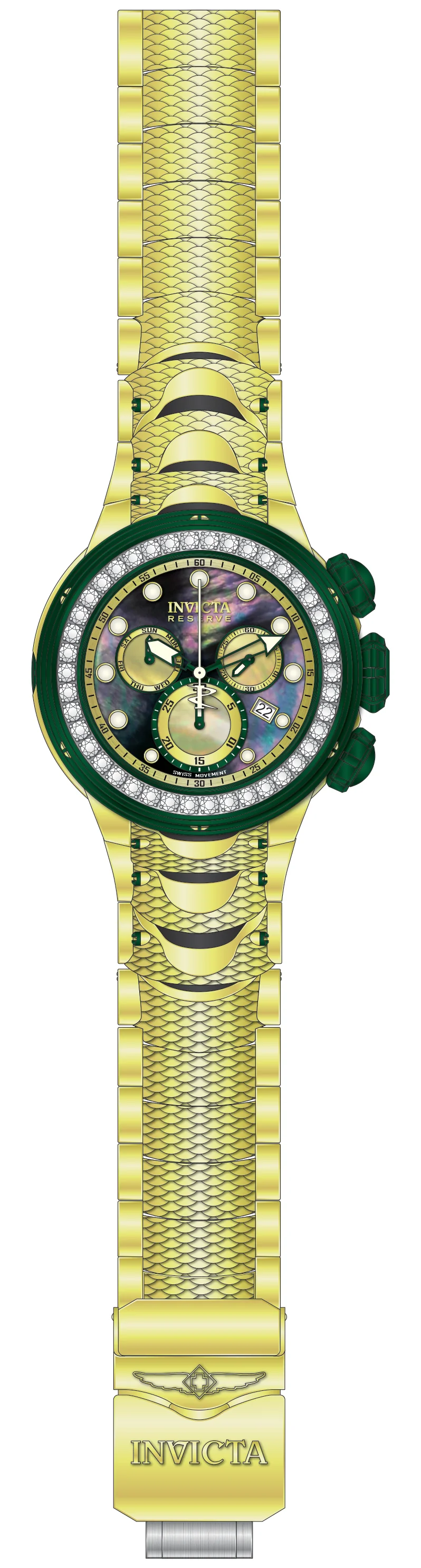 Band For Invicta Reserve Kraken Men 51553