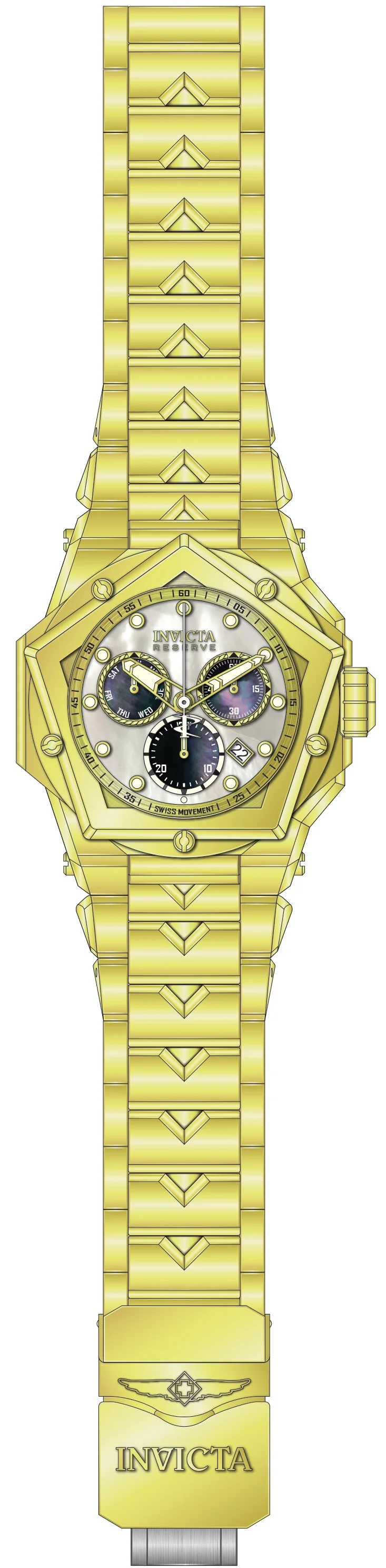 Band For Invicta Reserve Kraken Men 51599
