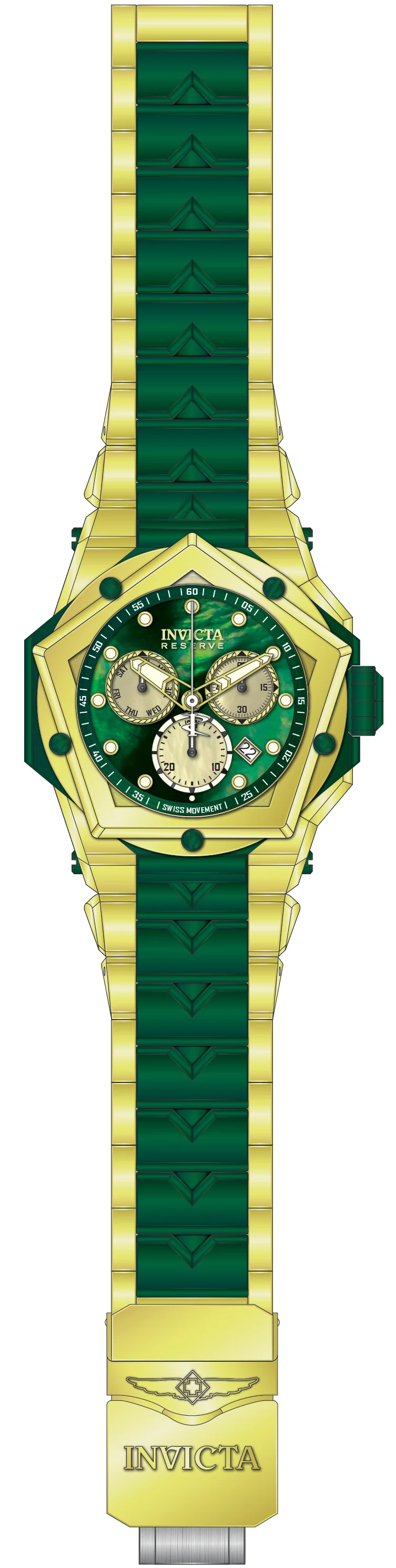 Band For Invicta Reserve Kraken Men 51610