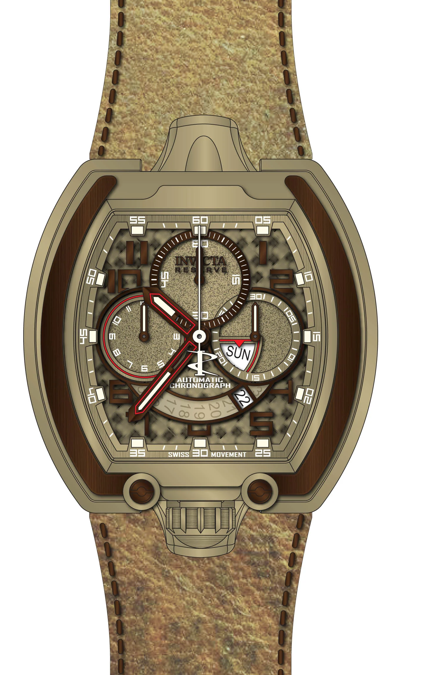 Band For Invicta Reserve Man Men 46004