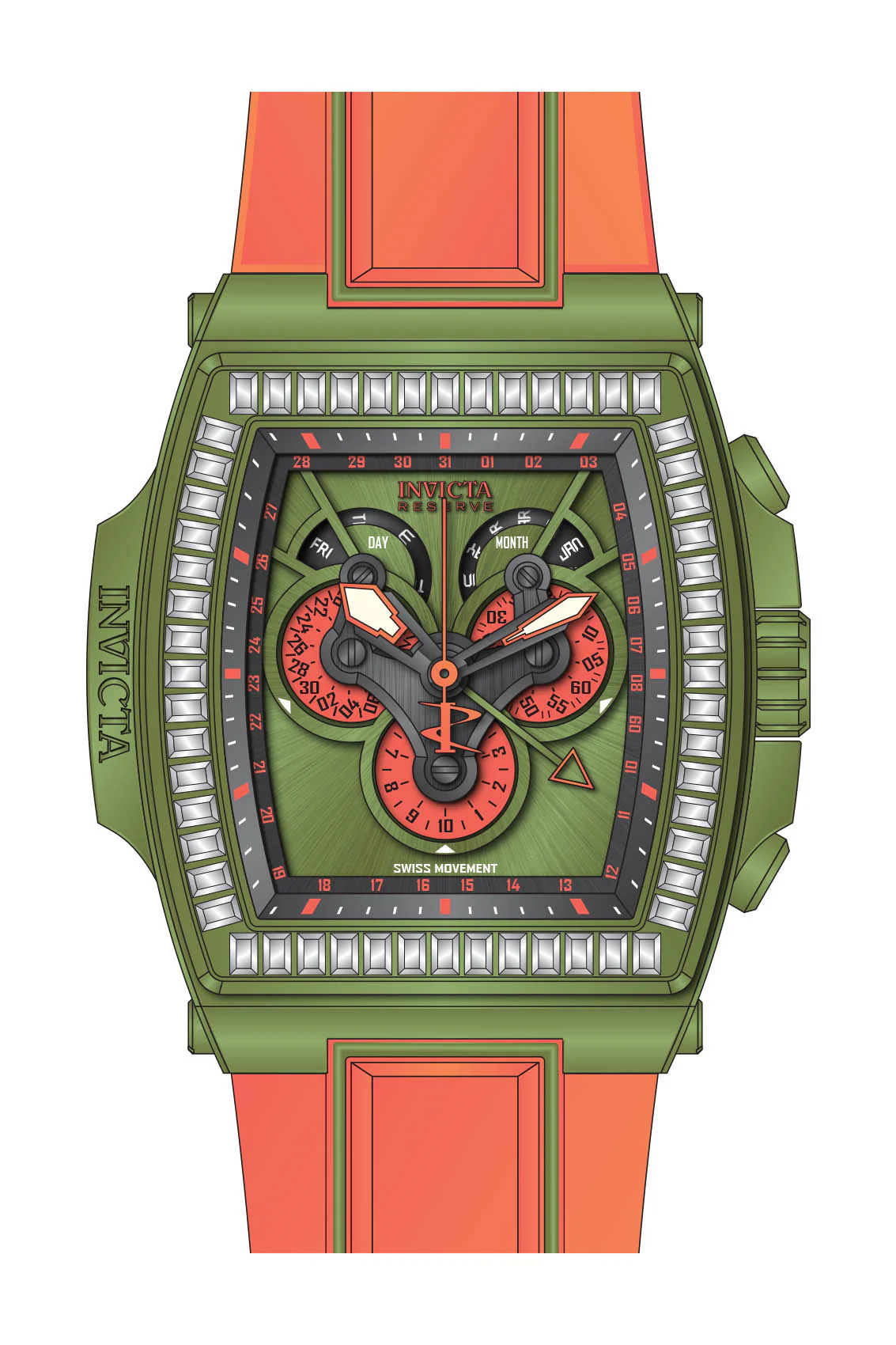 Band for Invicta S1 Rally Diablo Men None 43379 - Image 2