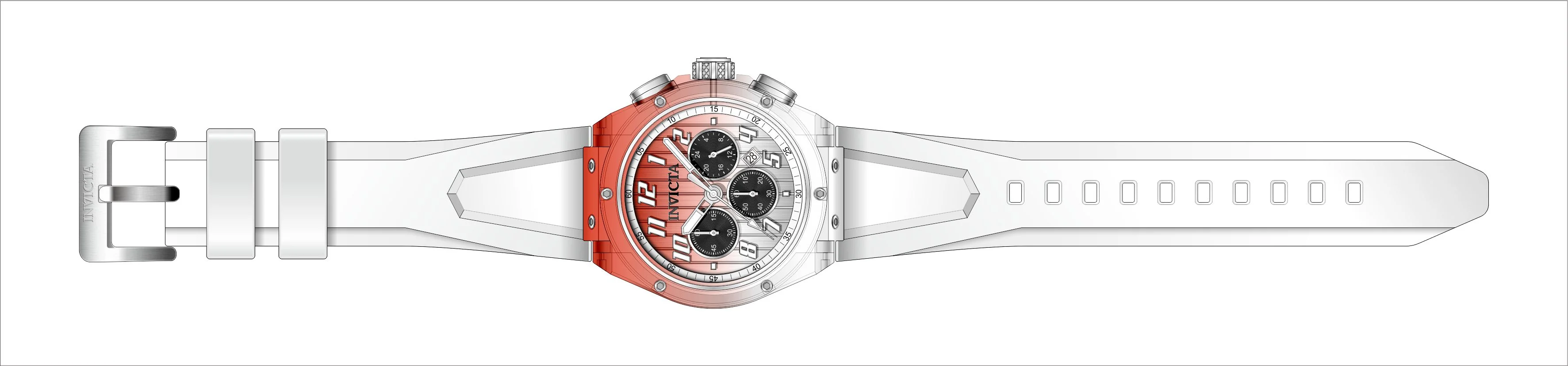 Band For Invicta S1 Rally Men 47346