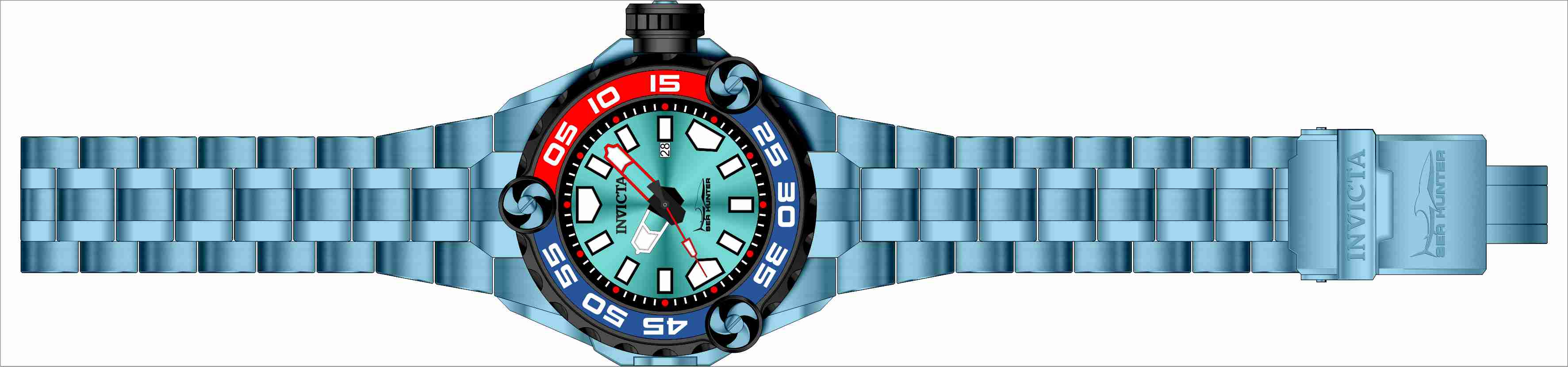 Band For Invicta Sea Hunter Men 44866