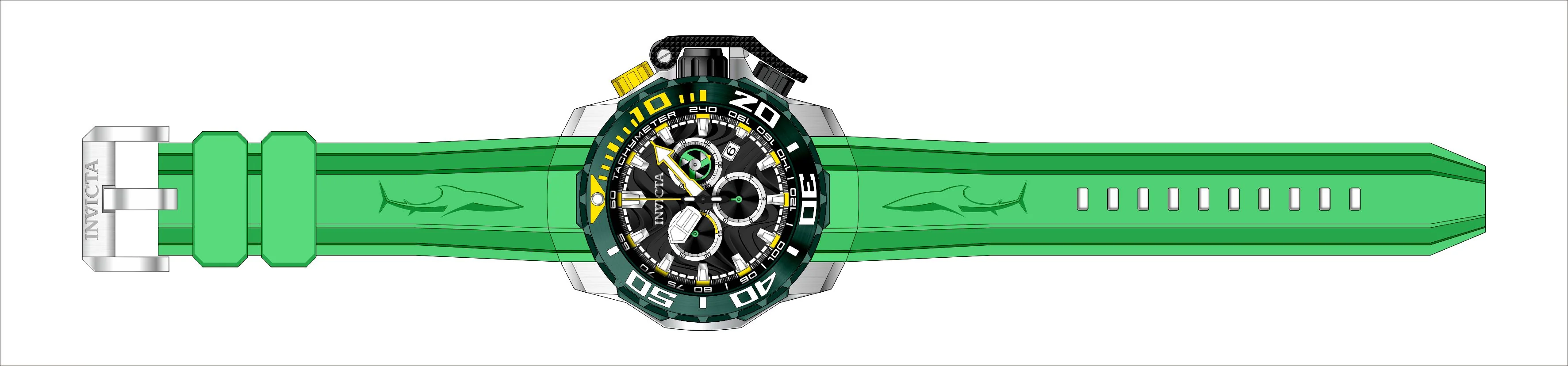 Band For Invicta Sea Hunter Men 45557