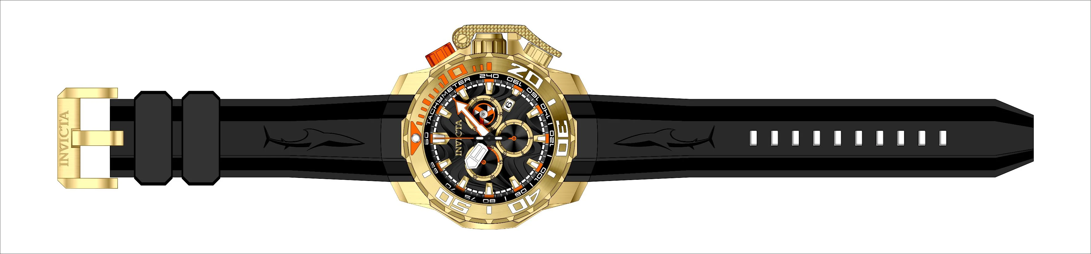 Band For Invicta Sea Hunter Men 45559