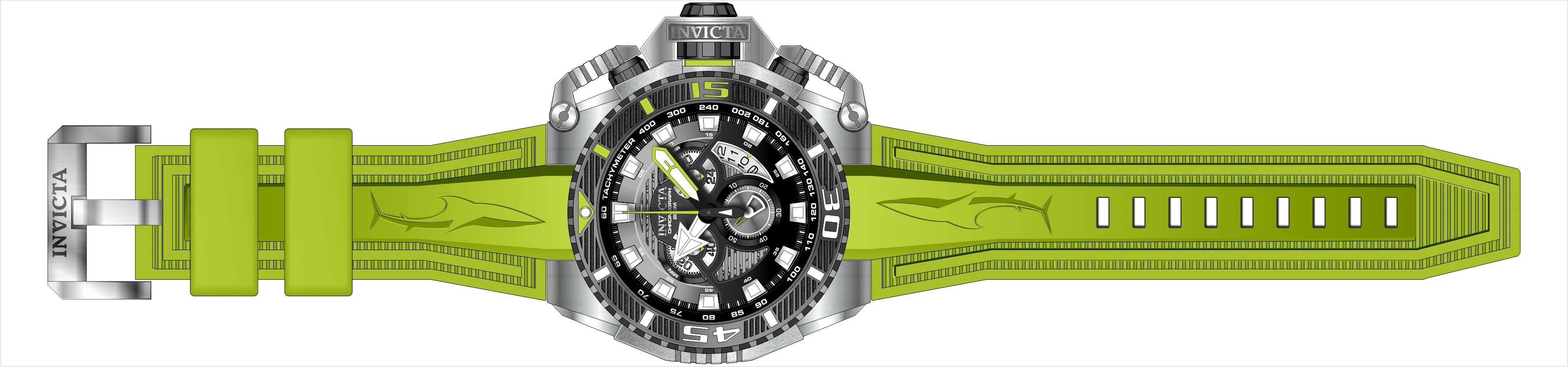 Band For Invicta Sea Hunter Men 49624