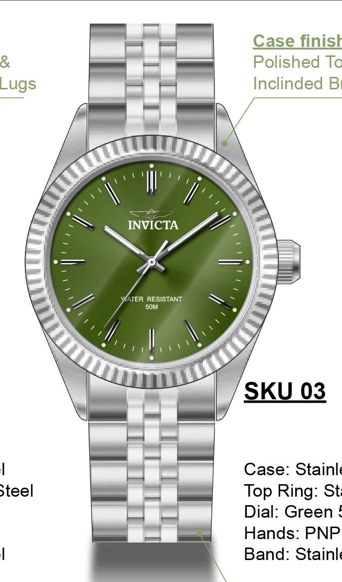 Band For Invicta Specialty  Men 49313