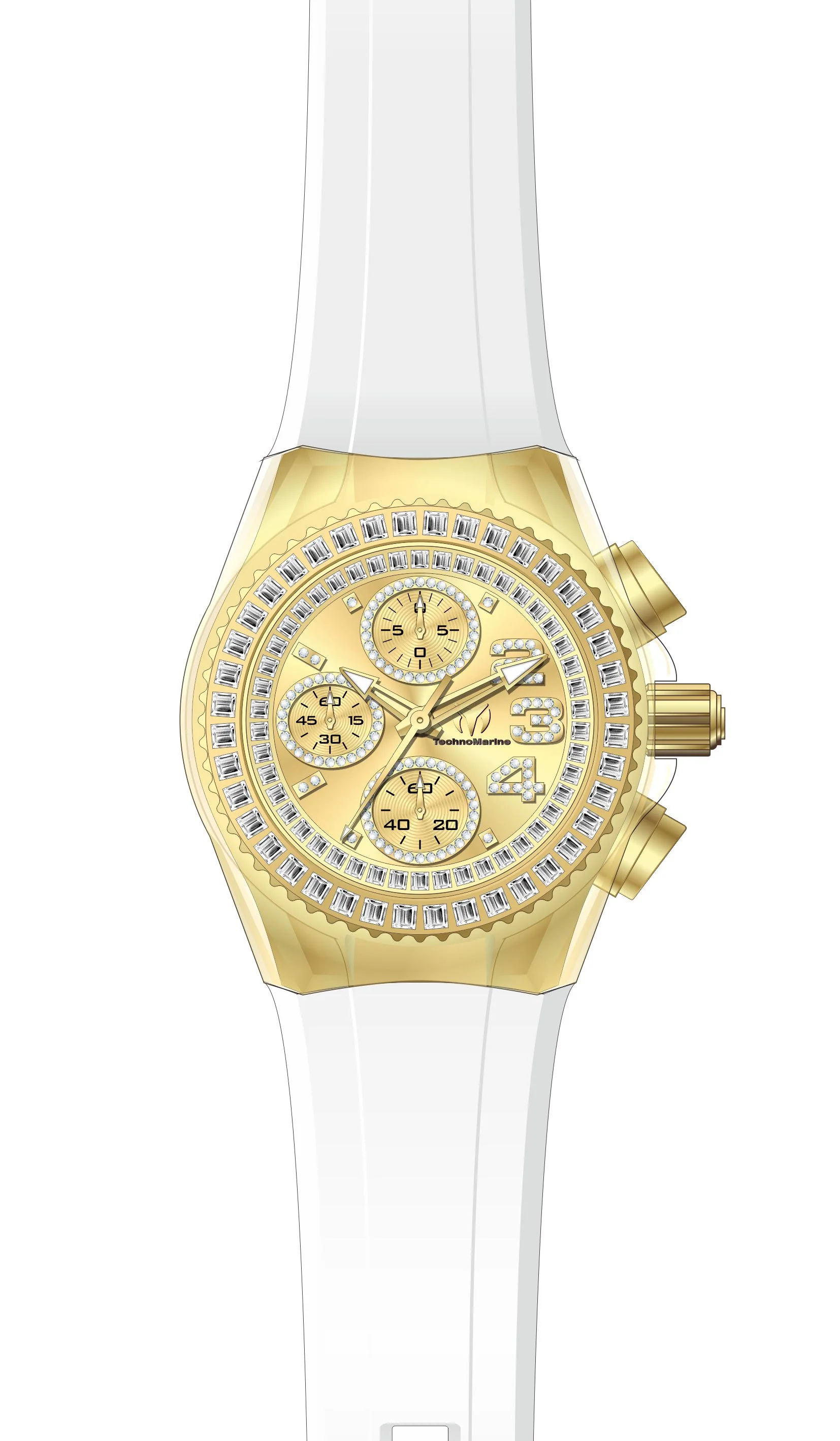 Band for Technomarine Cruise Glitz TM-121045