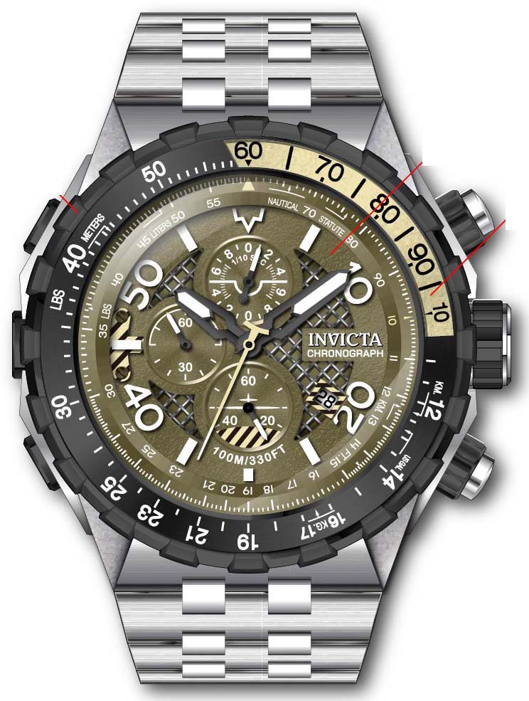 Parts for Invicta Aviator Men 40131