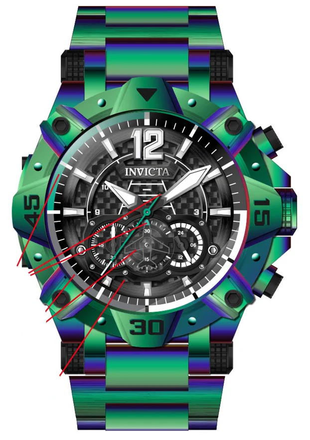 Parts for Invicta Aviator Men 40175