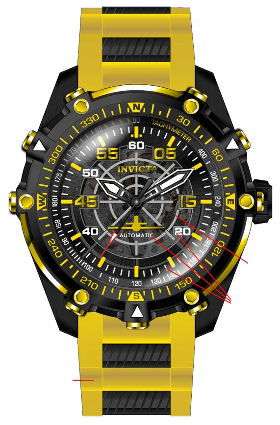 Parts For Invicta Aviator  Men 44653
