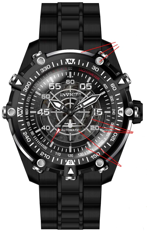 Parts For Invicta Aviator Men 44658