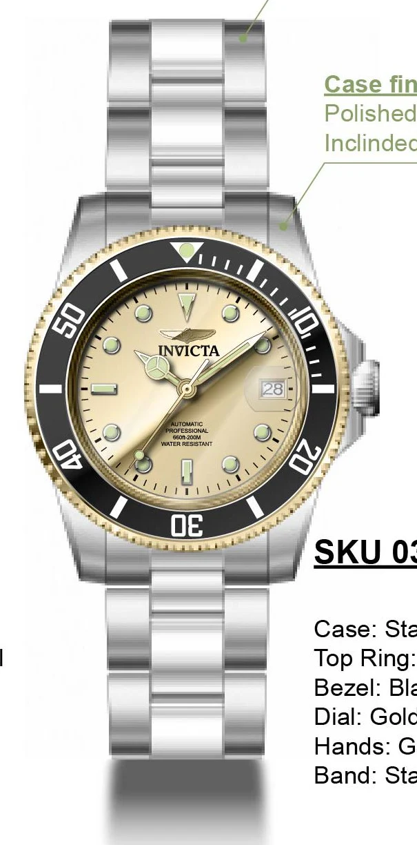 Parts For Invicta Pro Diver Men 49317