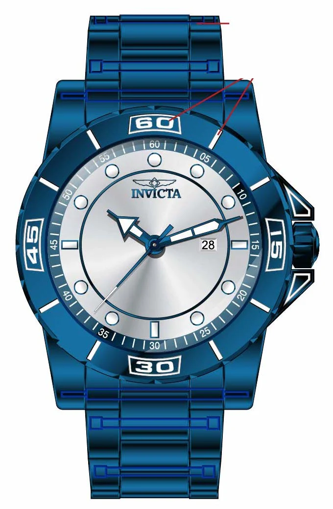Parts for Invicta Pro Diver Zager Exclusive Men 35431