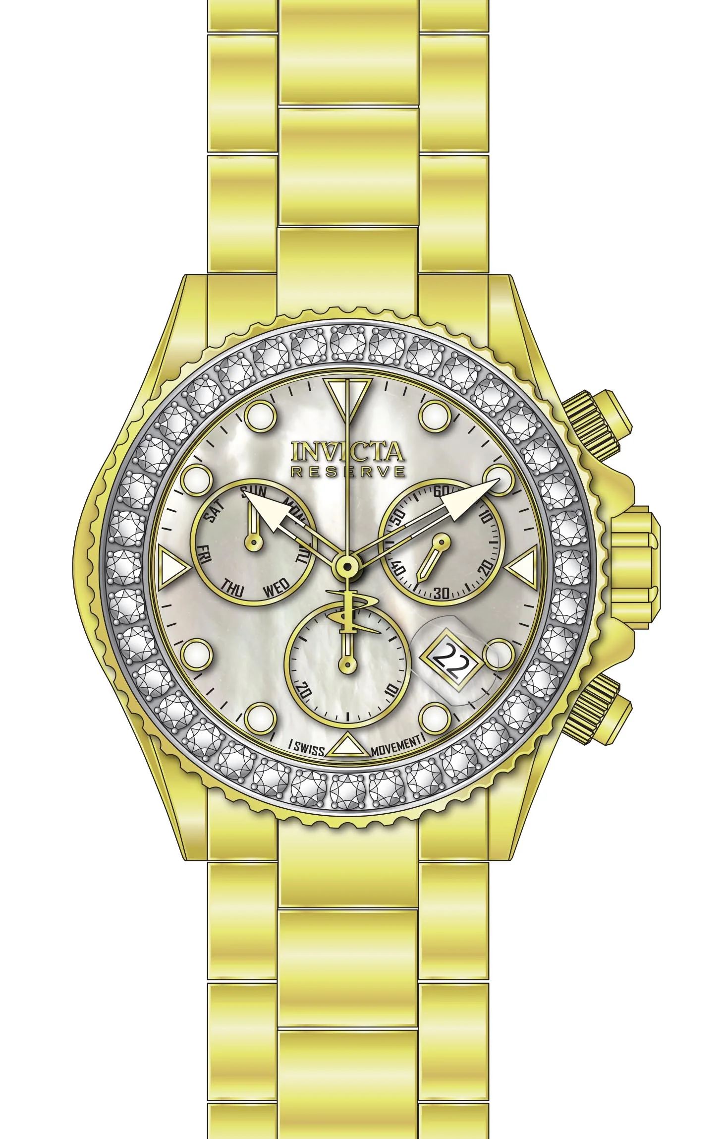 Parts For Invicta Reserve Grand Diver Men 51628