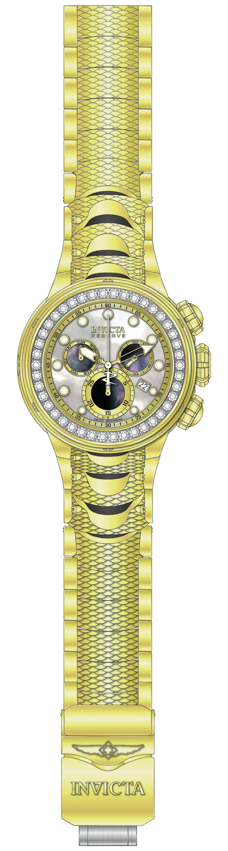 Parts For Invicta Reserve Kraken Men 51542