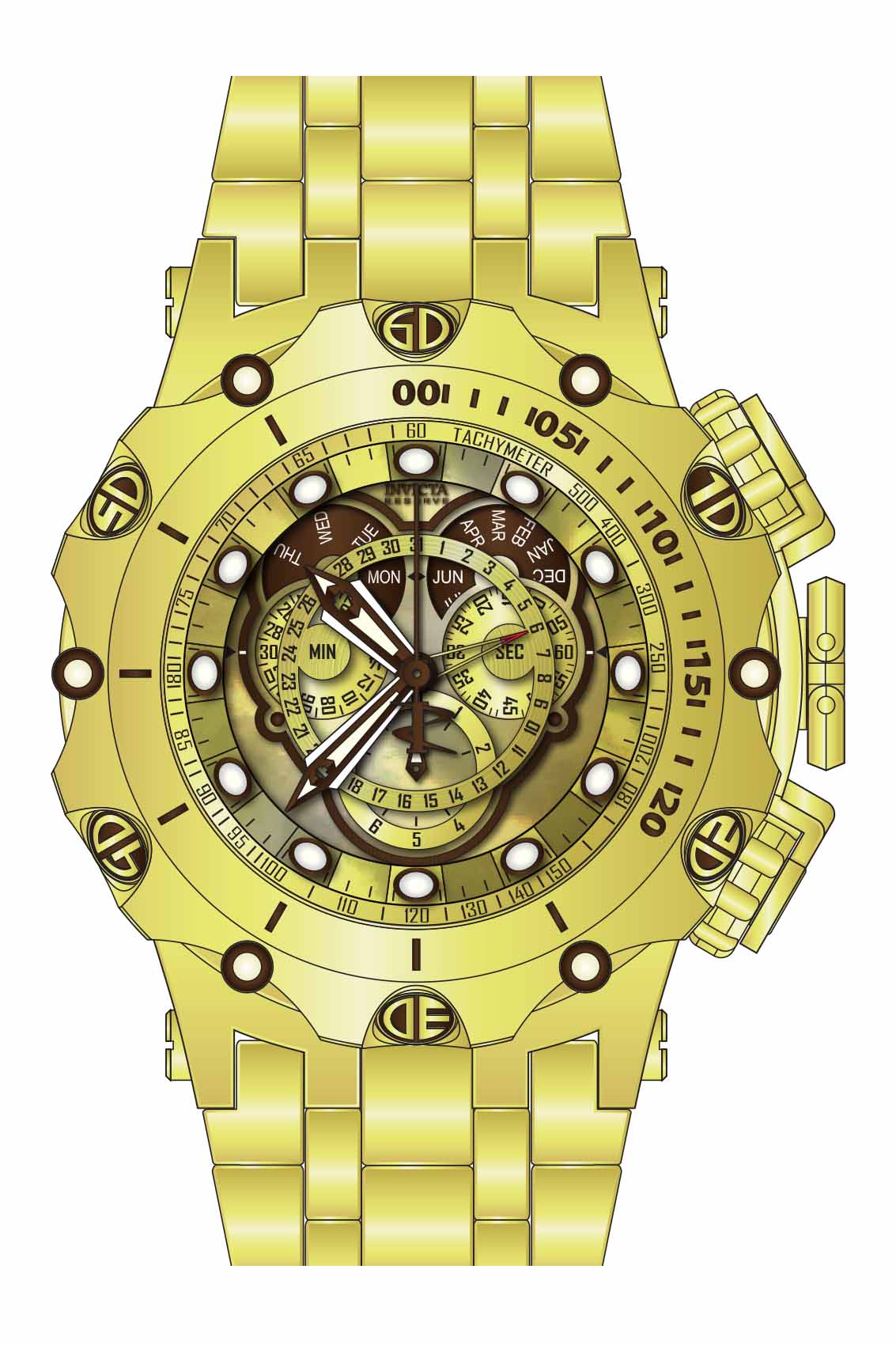 Parts for Invicta Reserve Venom Viper Men Gold Label 35187 - Image 2