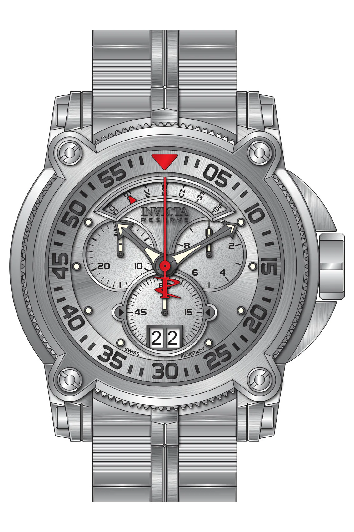 Parts for Invicta Sea Hunter Warrior Men 43860 - Image 2