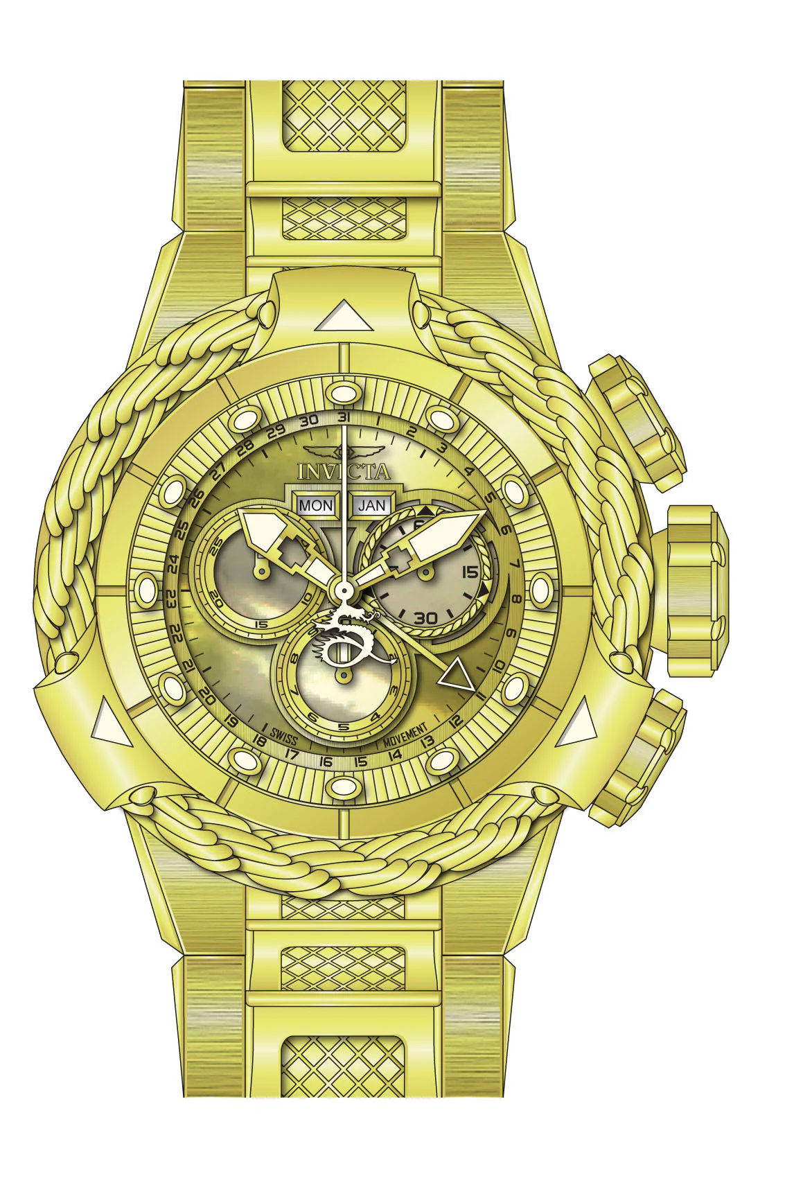 Parts for Invicta Subaqua Alpha Men 36002 - Image 2